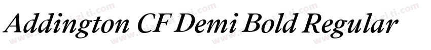 Addington CF Demi Bold Regular字体转换